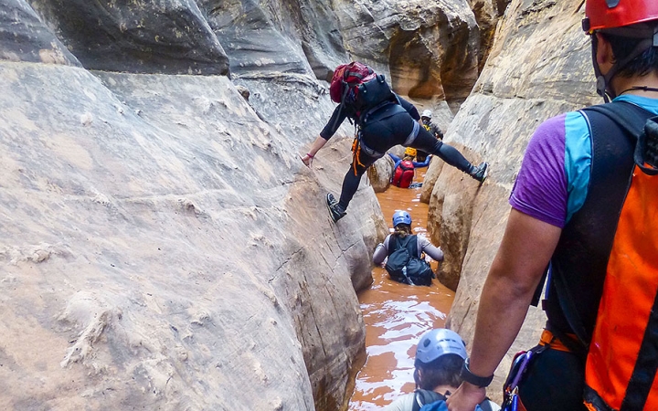 canyoneering gap year trip in the southwest